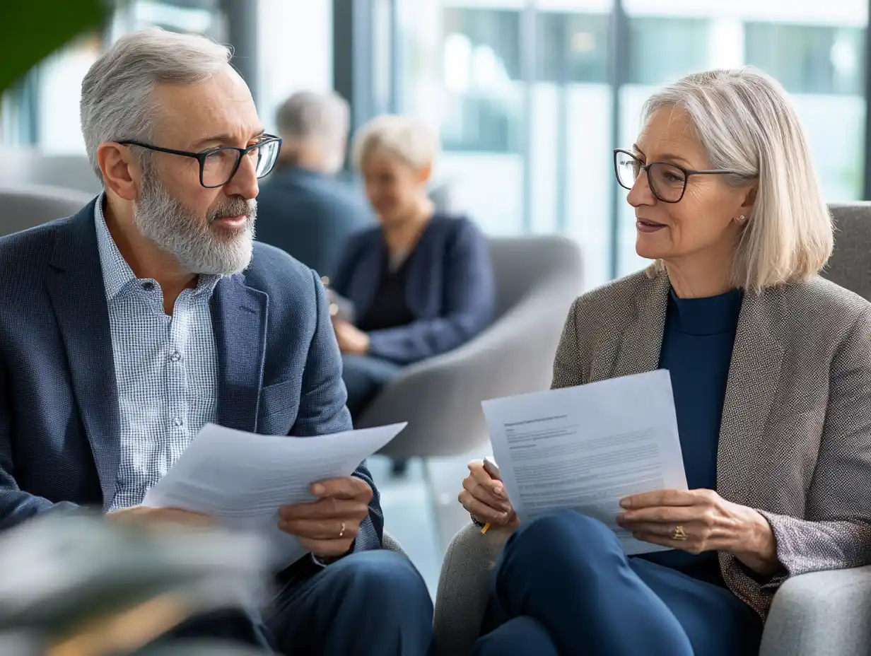 deux seniors demandant à accéder au chômage